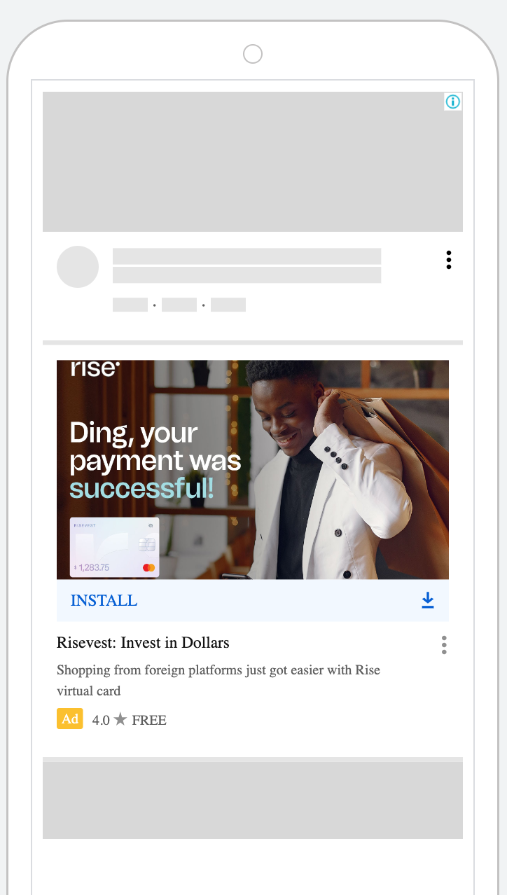 Paid campaign creative example three