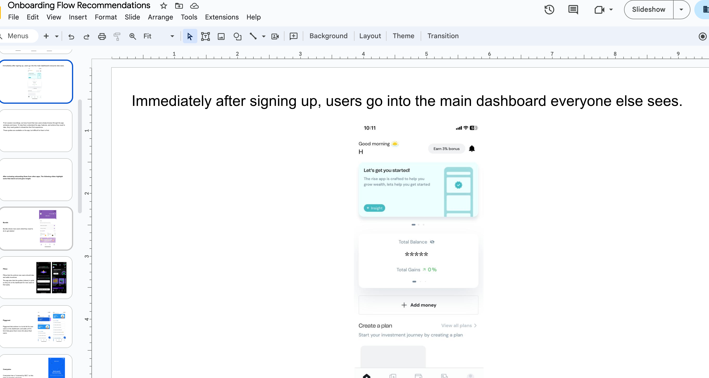 Product onboarding improvement recommendations